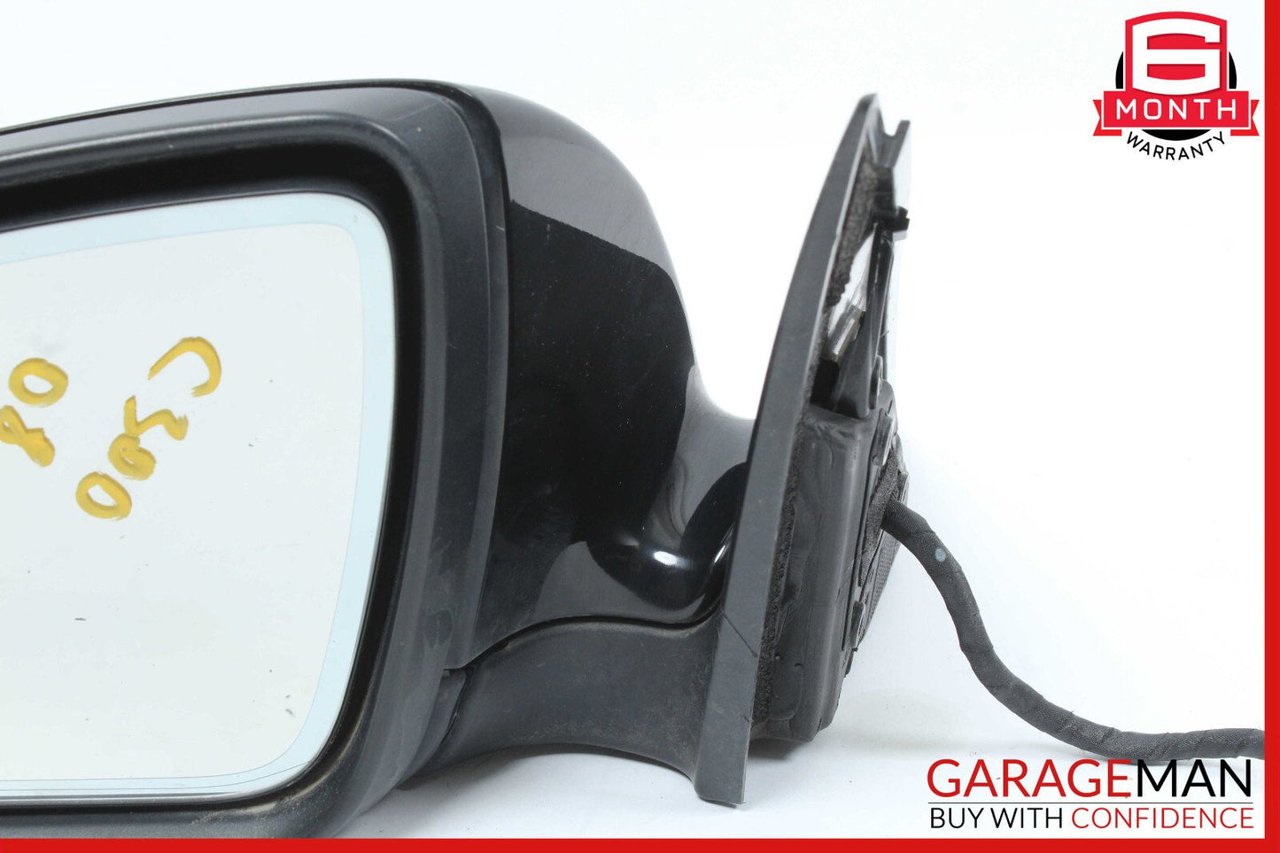 08-09 Mercedes W204 C300 Front Left Side Mirror Door Rear View Black OEM