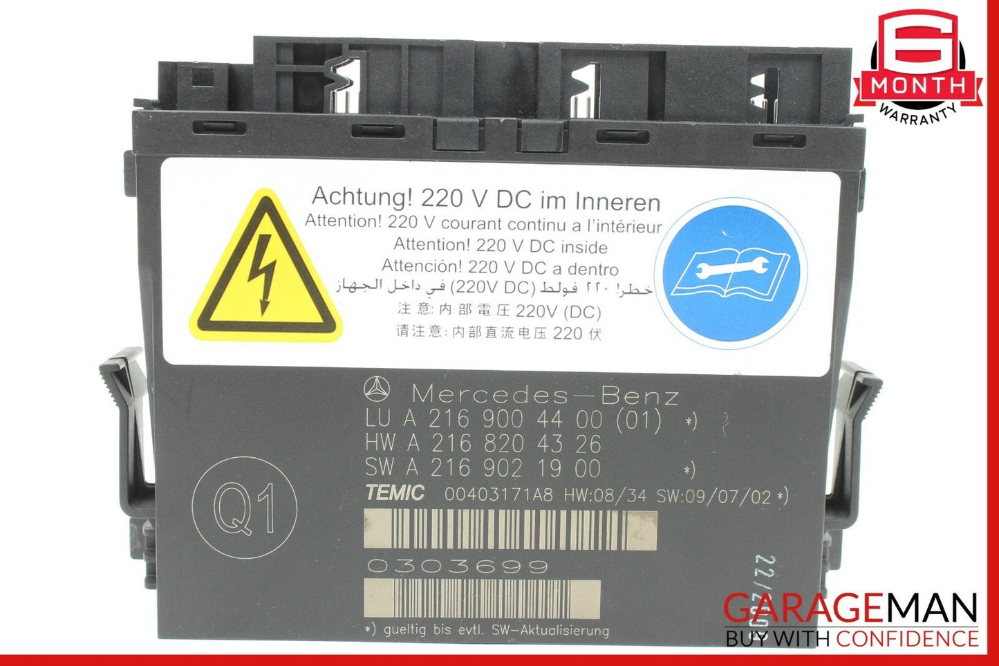 10-14 Mercedes W216 CL550 Front Right or Left Seat Contour Control Module Unit
