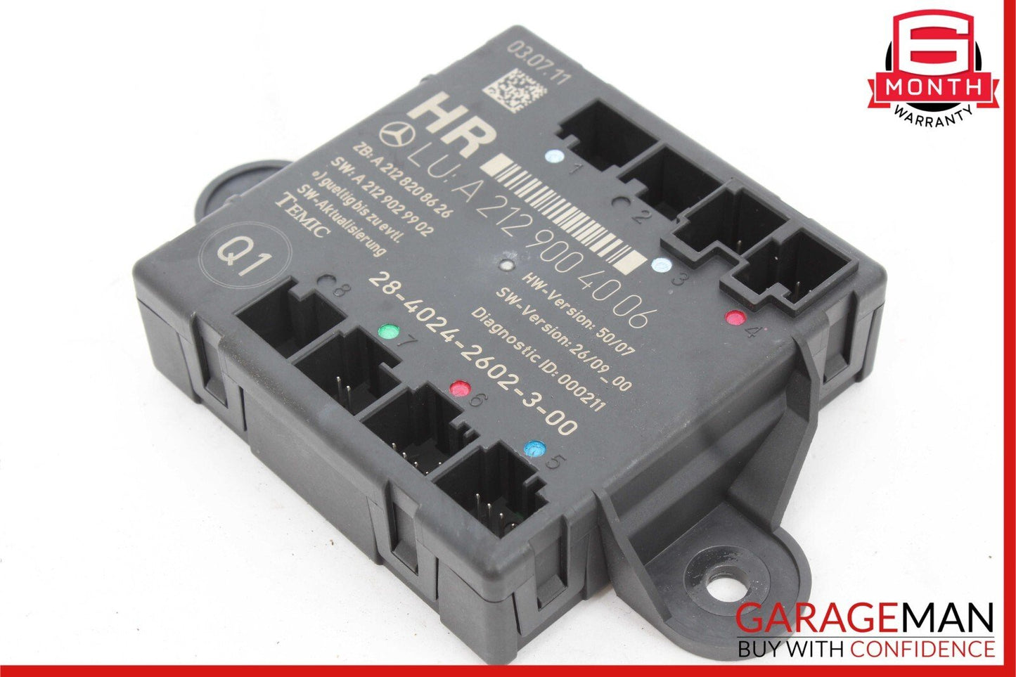 08-18 Mercedes W212 E350 CLS550 Rear Right Side Door Control Module OEM