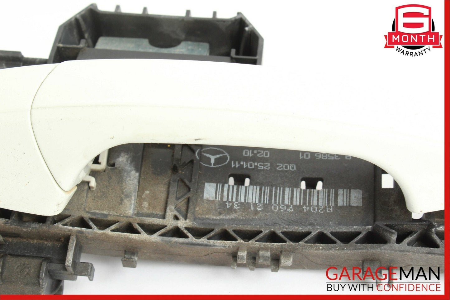 10-14 Mercedes W204 C300 Rear Left Driver Side Exterior Door Handle White OEM