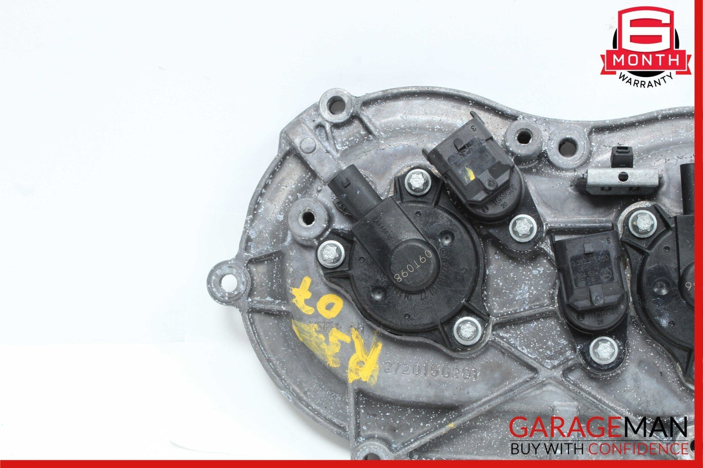 06-10 Mercedes R350 CLK350 E350 Front Left Engine Timing Chain Plate Valve Cover