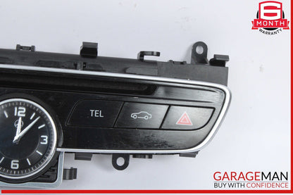 15-18 Mercedes W205 C300 Center Dashboard Hazard Control Switch w/ Clock Assy