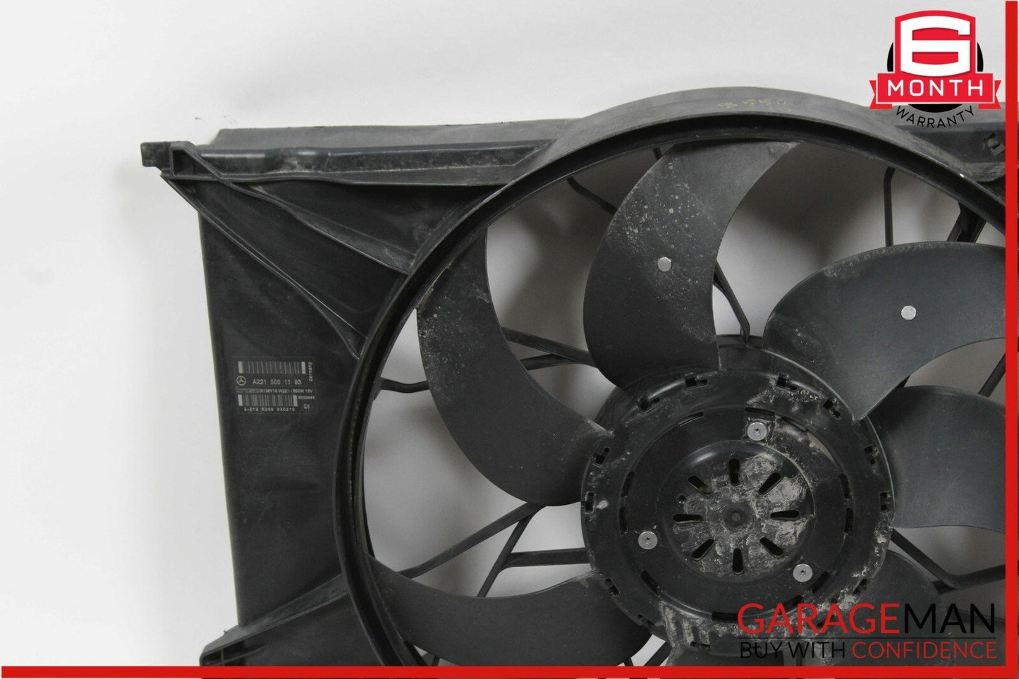 10-13 Mercedes W221 S550 CL550 Engine Cooling Fan Shroud Motor Assembly OEM