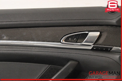 10-16 Porsche Panamera 970 Front Left Interior Door Panel Black OEM
