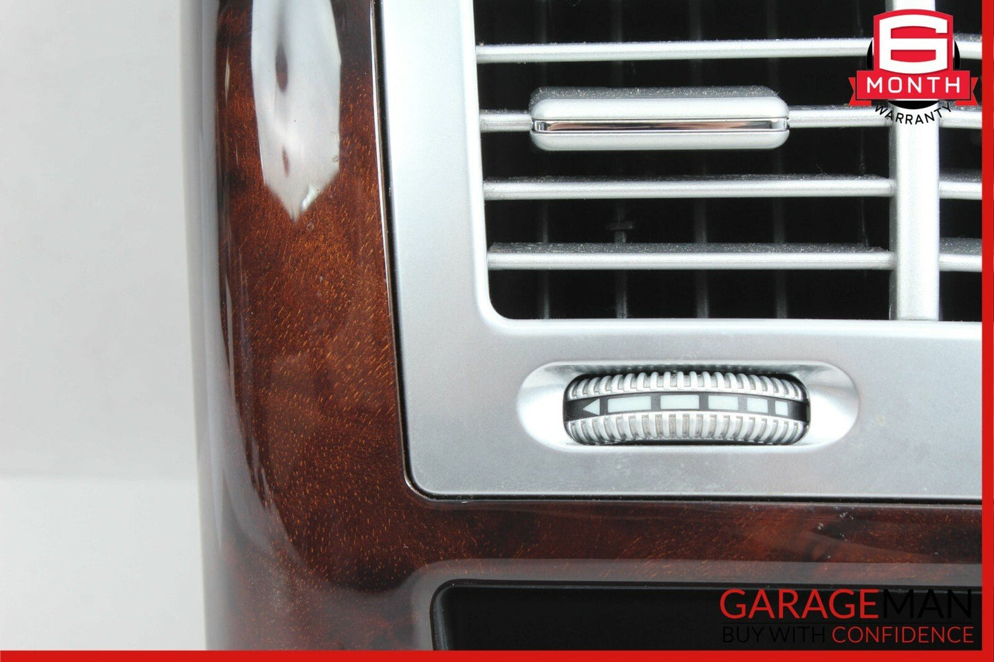 07-13 Mercedes W221 S400 Rear Center Console A/C AC Air Vent Trim Panel Wood OEM