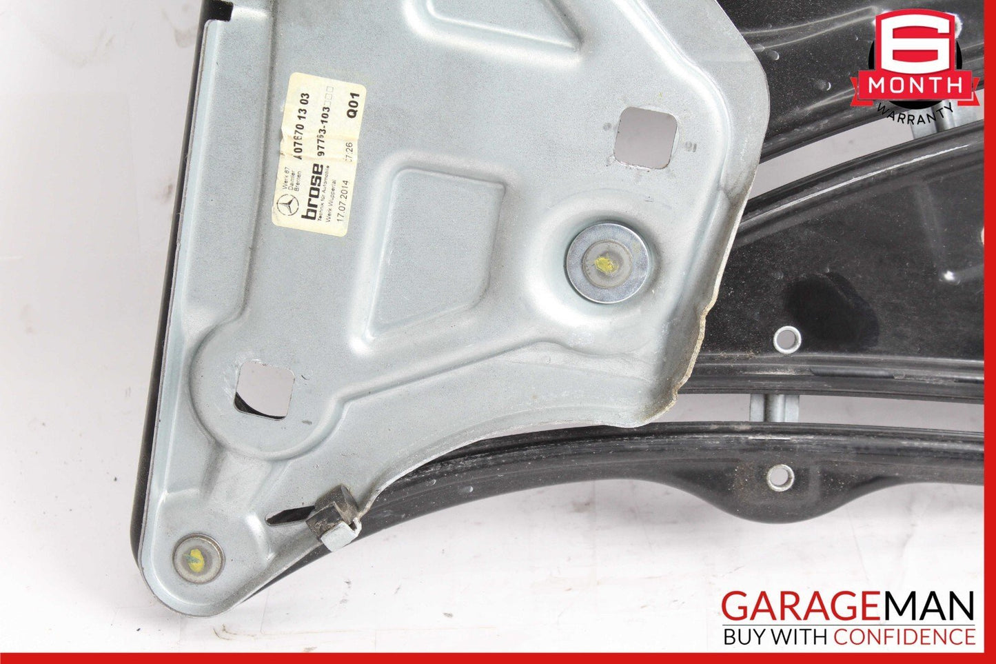 10-17 Mercedes W207 E350 Rear Left Door Window Regulator Frame w/o Motor OEM