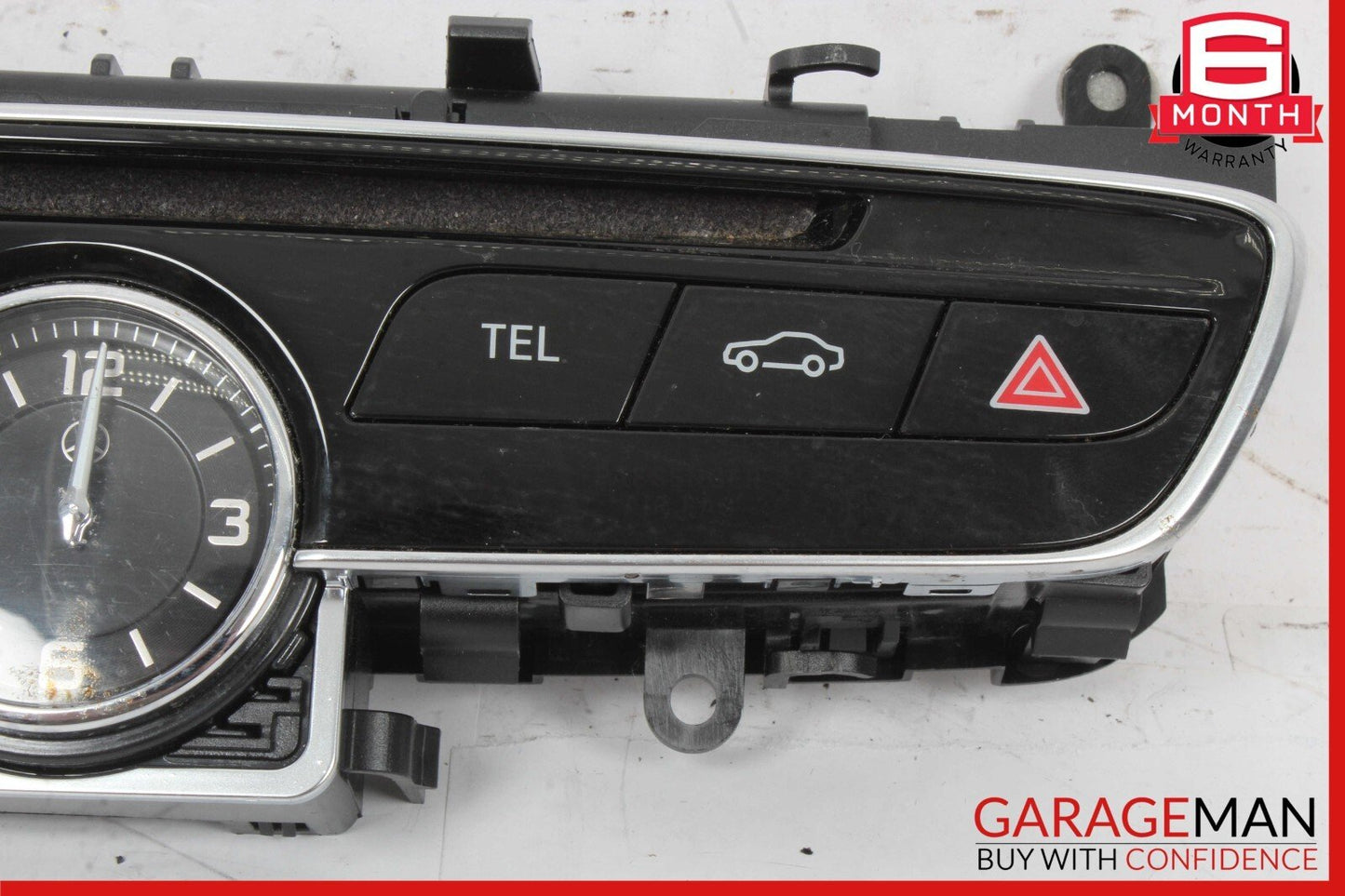 15-18 Mercedes W205 C300 Center Dashboard Hazard Control Switch w/ Clock Assy