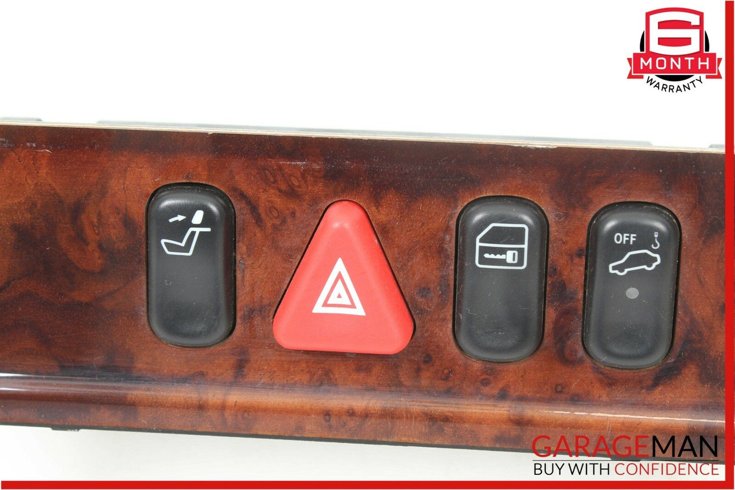 98-02 Mercedes W210 E320 E420 Front Center Console Dash Hazard Switch Trim Wood