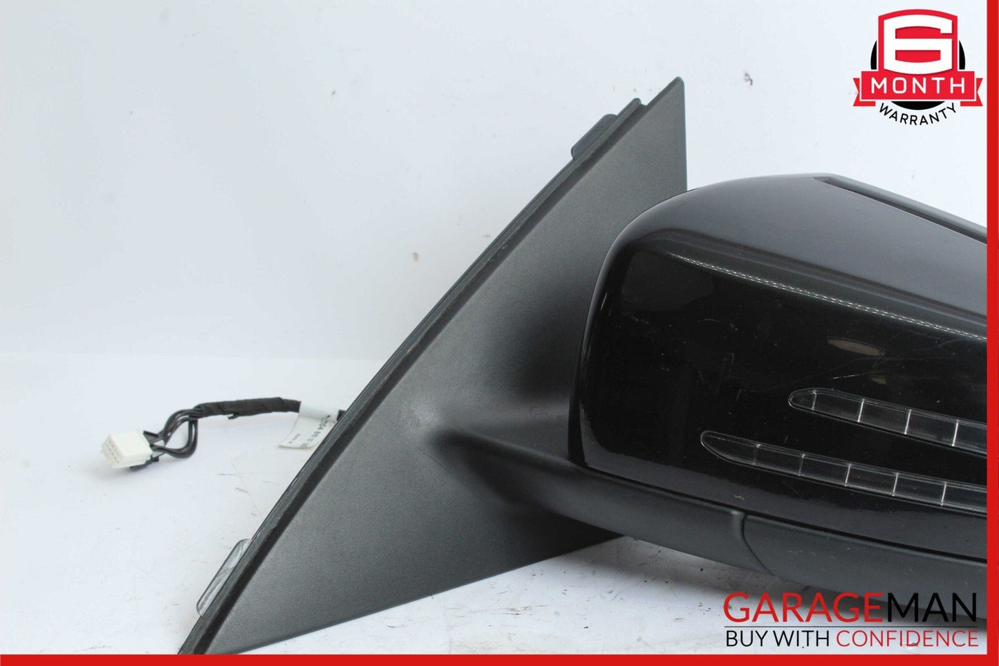 08-14 Mercedes W204 C250 C300 Front Left Side Mirror Rear View Door Black OEM
