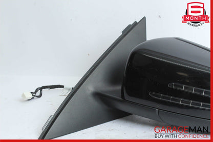 08-14 Mercedes W204 C250 C300 Front Left Side Mirror Rear View Door Black OEM