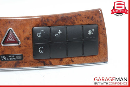 05-09 Mercedes W209 CLK350 Dash Heated Seat ESP Hazard Light Switch Control Wood