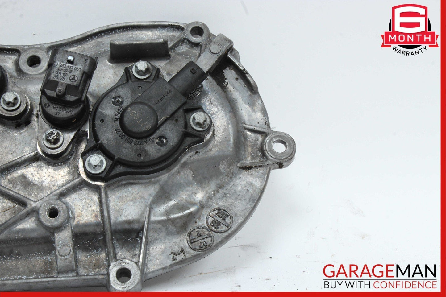 06-13 Mercedes W211 E350 S550 Front Right Engine Timing Chain Cover Plate OEM
