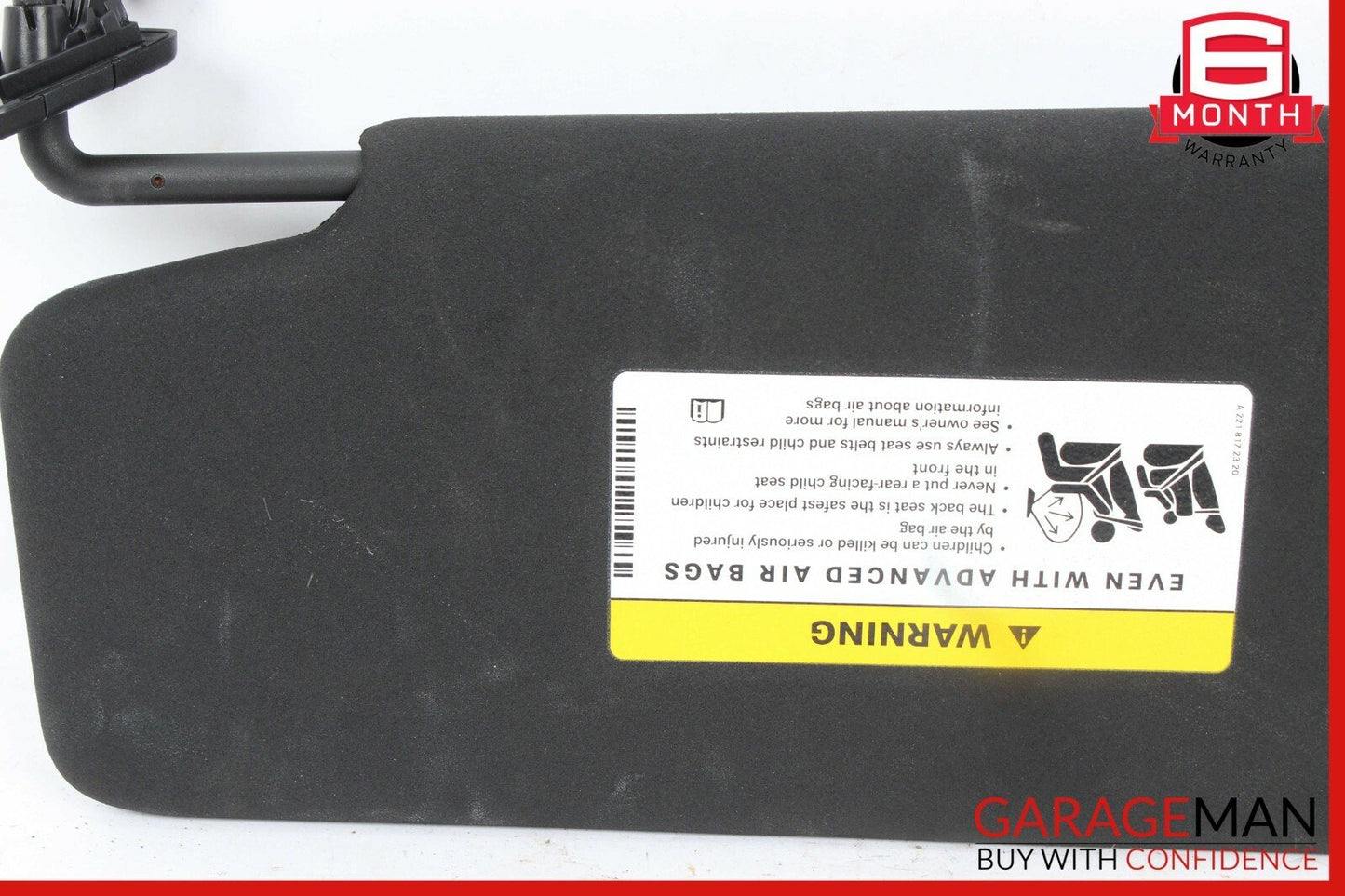 08-14 Mercedes W204 C300 C350 Front Right Side Sunvisor Sun Visor Black