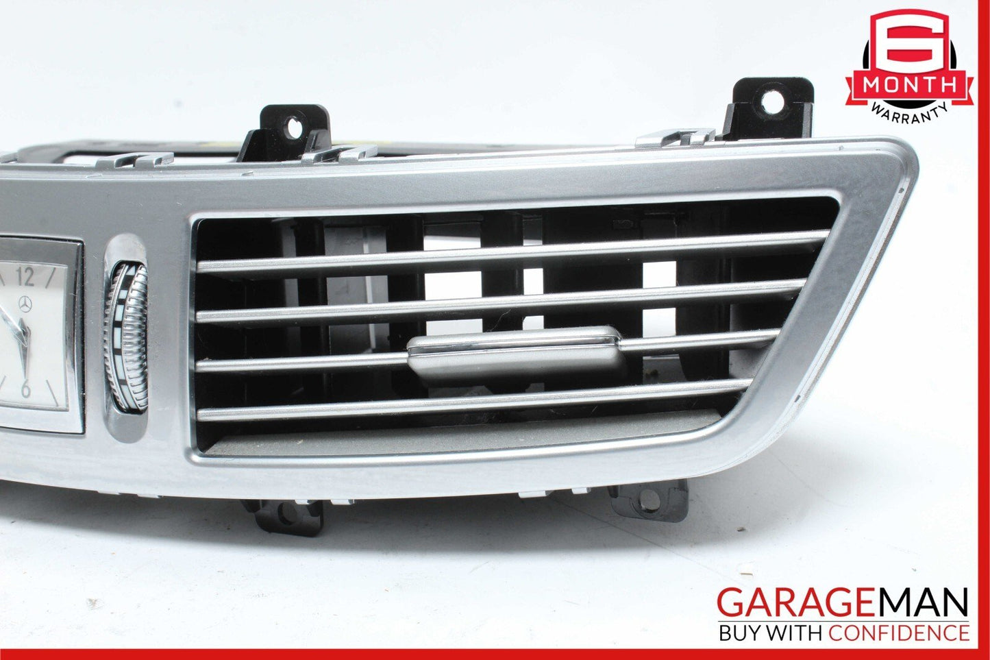 07-13 Mercedes W221 S550 Center Dash Air Vent AC A/C Clock Trim Cover Assembly