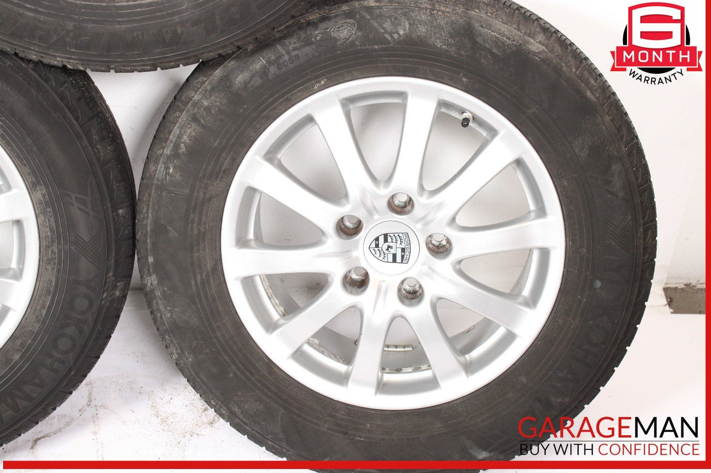 03-10 Porsche Cayenne 955 957 Complete Wheel Tire Rim Set 7.5J x 17 ET53 OEM