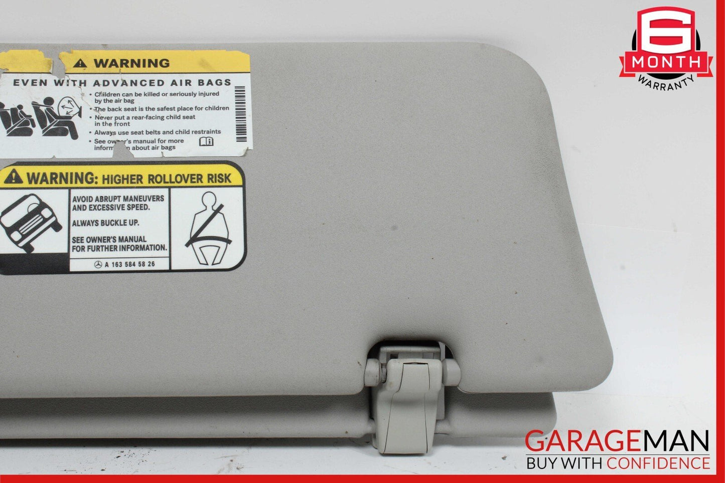06-12 Mercedes X164 GL450 ML350 Front Left Side Sun Visor Sunvisor Gray OEM