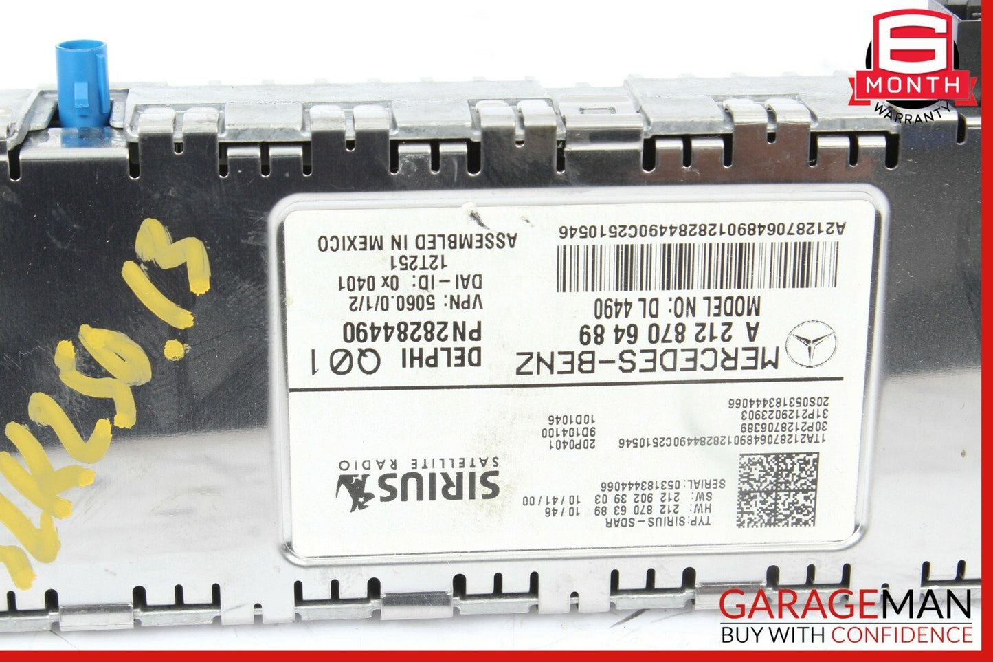 12-14 Mercedes R172 SLK350 CLS500 Sirius Satellite Radio Receiver Control Module