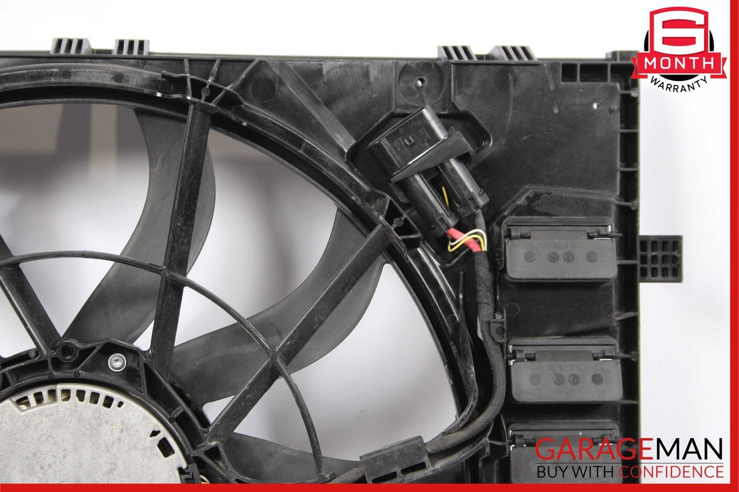 11-18 Porsche Cayenne 958 Engine Cooling Fan Motor Shroud Assembly OEM