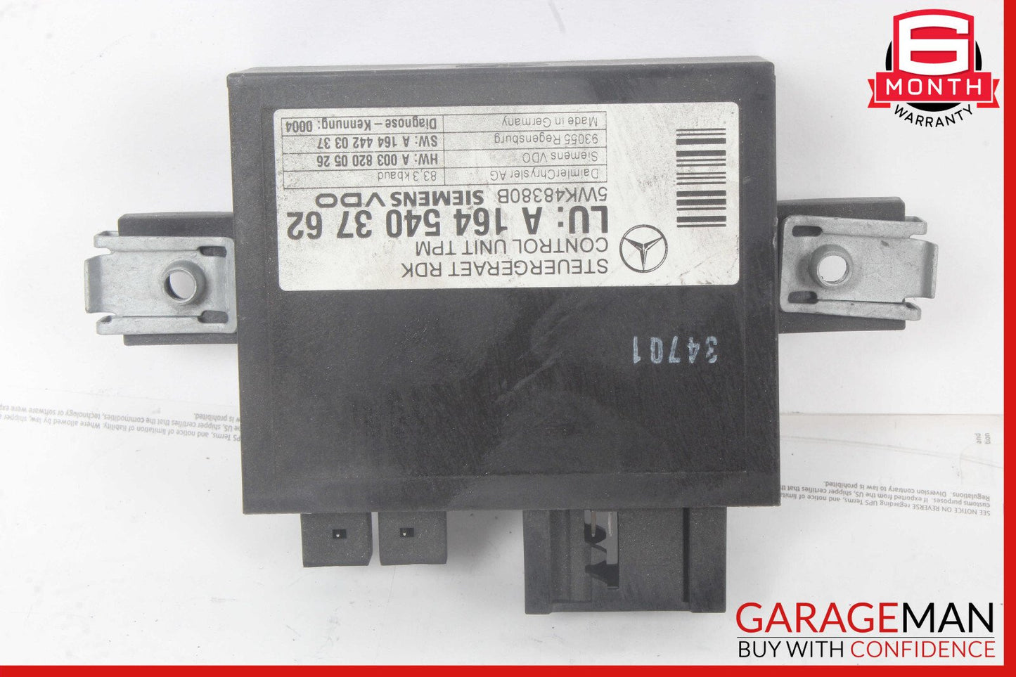 06-12 Mercedes W211 E320 CLS550 SL550 TPMS Tire Pressure Control 1645404701 OEM