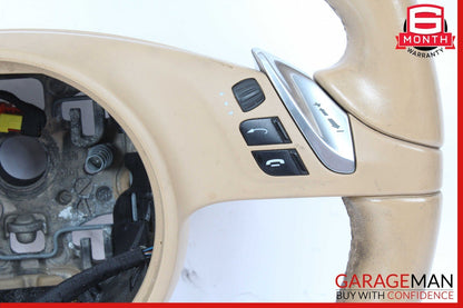 11-14 Porsche Cayenne 958 Steering Wheel w/ Paddle Shifters Beige OEM