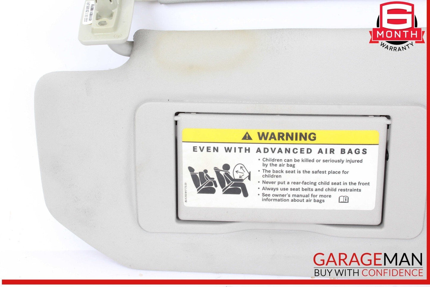 01-07 Mercedes W251 R500 4MATIC Front Left Side Sunvisor Sun Visor Gray OEM