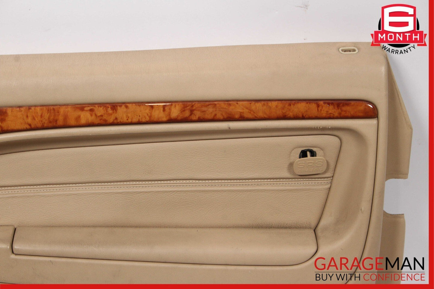 96-02 Mercedes R129 SL500 Front Right Side Interior Door Panel Leather Saffron