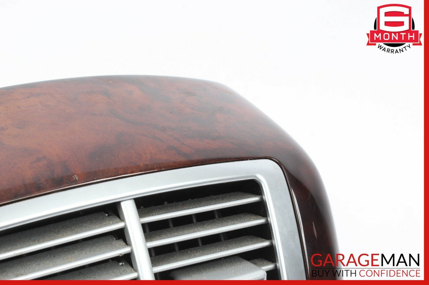 07-13 Mercedes W221 S550 Rear Center Console AC A/C Air Vent Trim Panel Wood