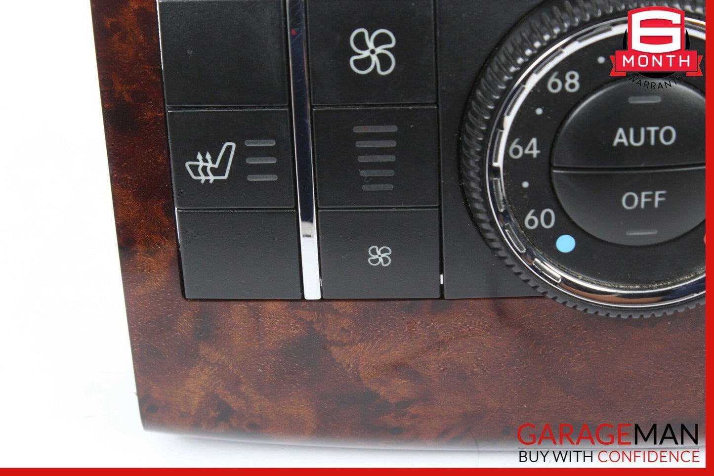 06-12 Mercedes R350 ML450 GL450 Rear AC A/C Heater Climate Control Switch Wood