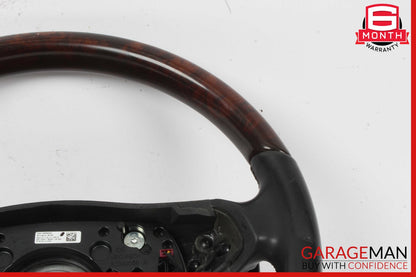 10-14 Mercedes W221 S550 S600 Steering Wheel w/ Paddle Shifters Black Wood OEM
