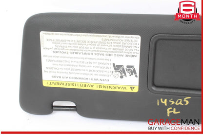 14-17 Audi SQ5 Front Left Driver Side Sun Visor Sunvisor Black 8K0857551 OEM