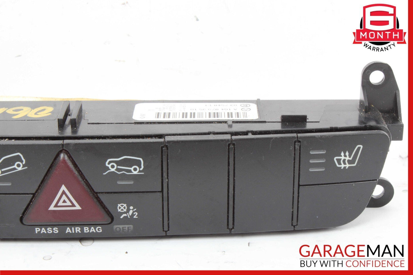 06-12 Mercedes W164 ML350 GL450 Dash Hazard Heated Seats ESP Control Panel OEM