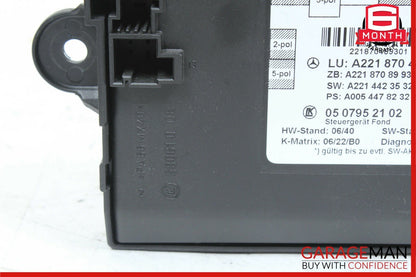 07-13 Mercedes W221 S550 S63 AMG Rear Left Side Door Control Module OEM