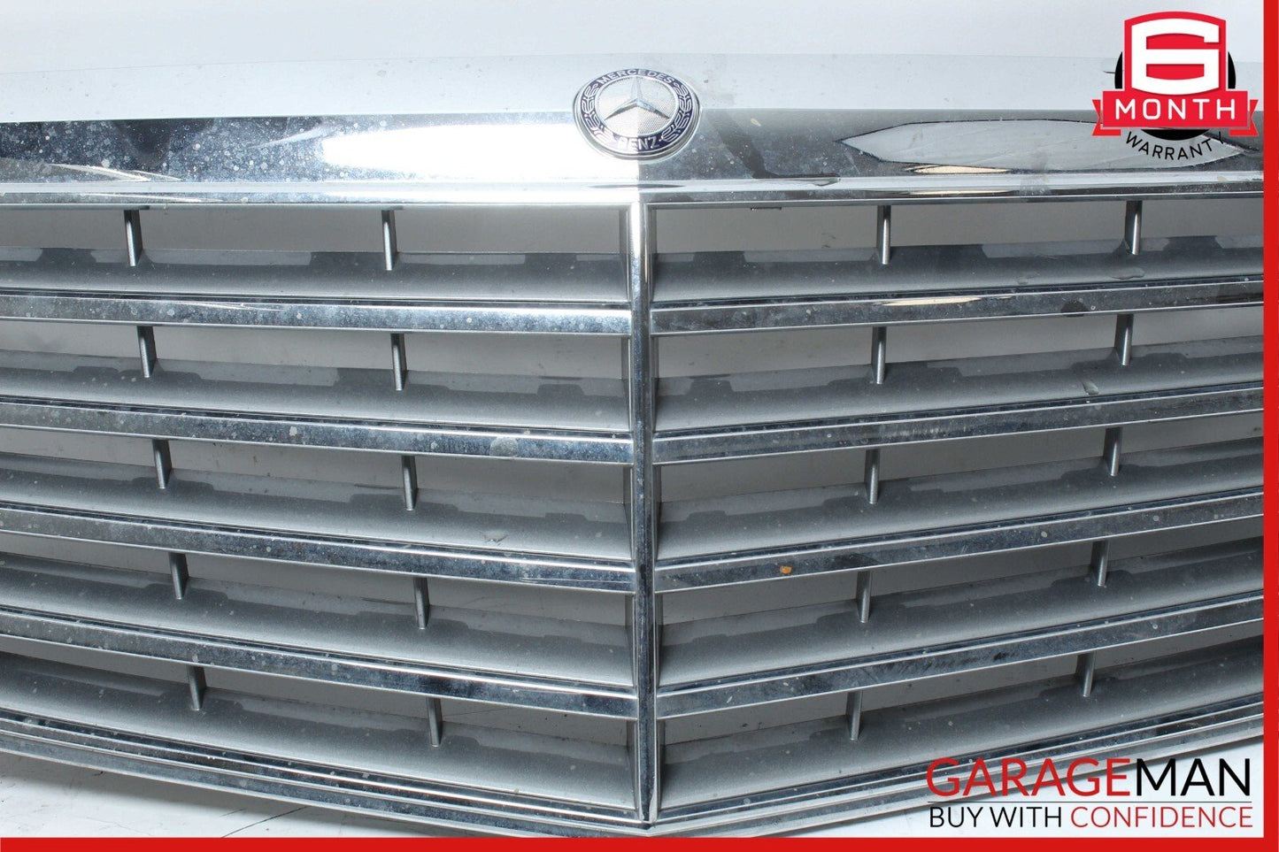 07-09 Mercedes W211 E350 Front Center Bumper Grill Grille Cover Panel Chrome OEM