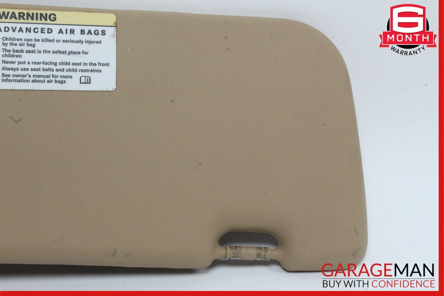 06-08 Mercedes W251 R350 Front Left Driver Sun Visor Sun Shade Cover Brown
