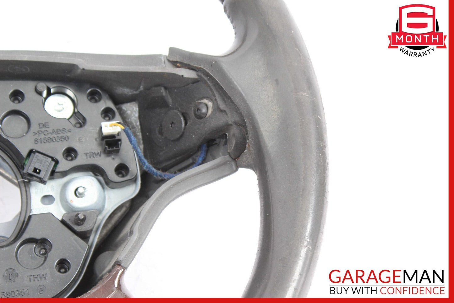 07-10 Mercedes CL550 S550 4 Spoke Steering Wheel Gray w/ Paddles Assy Wood