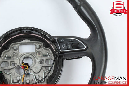 12-18 Audi A6 Steering Wheel w/ Paddle Shifter & Control Switch Assembly Black