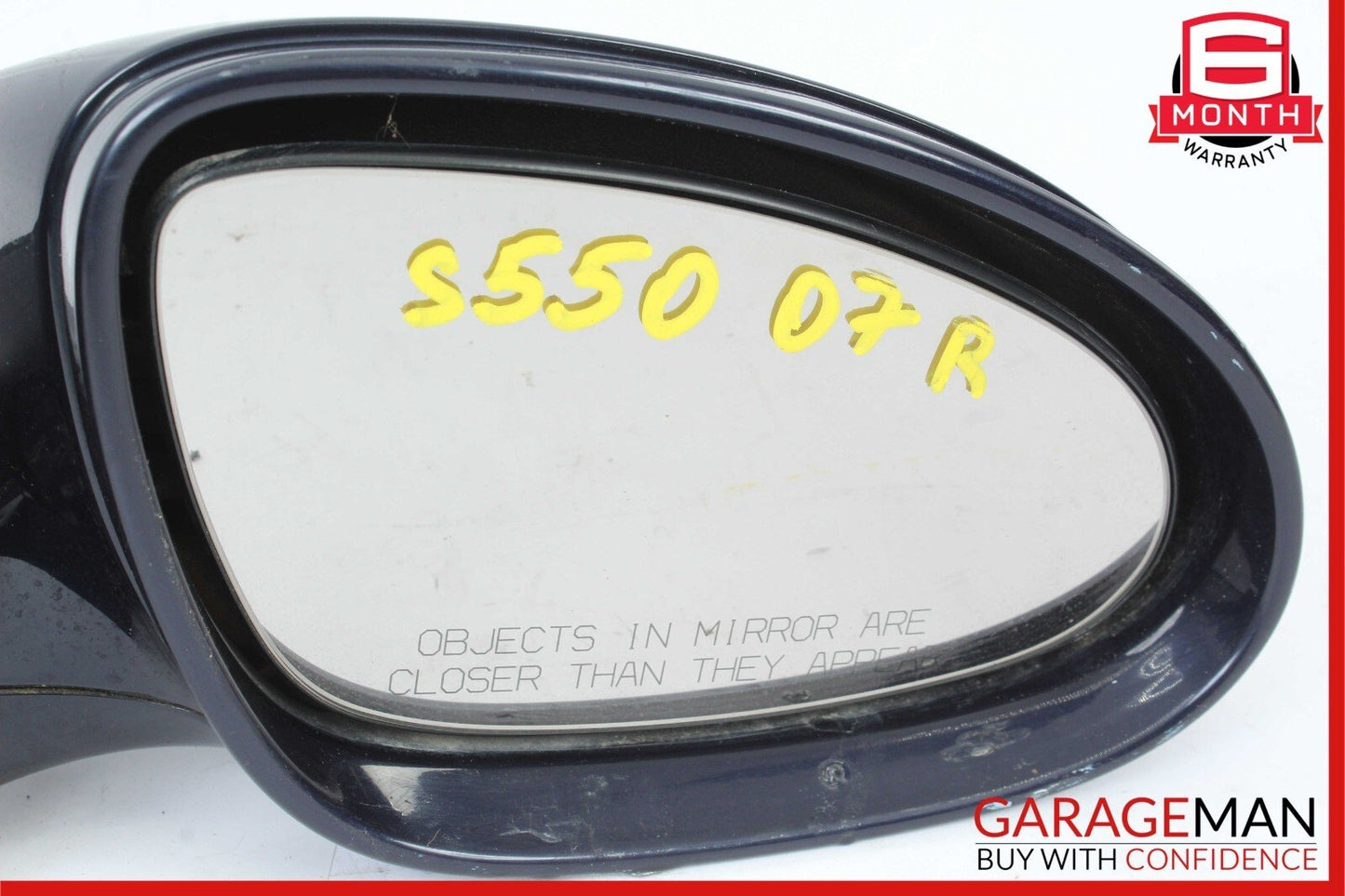07-09 Mercedes W221 S550 S600 Right Side Mirror Door Rear View Black OEM