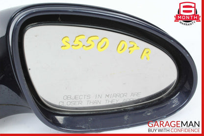 07-09 Mercedes W221 S550 S600 Right Side Mirror Door Rear View Black OEM