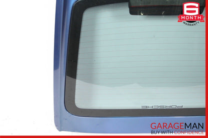 06-08 Porsche Cayman 987 Rear Trunk Glass Hatch Tail Gate Panel w/ Spoiler Blue
