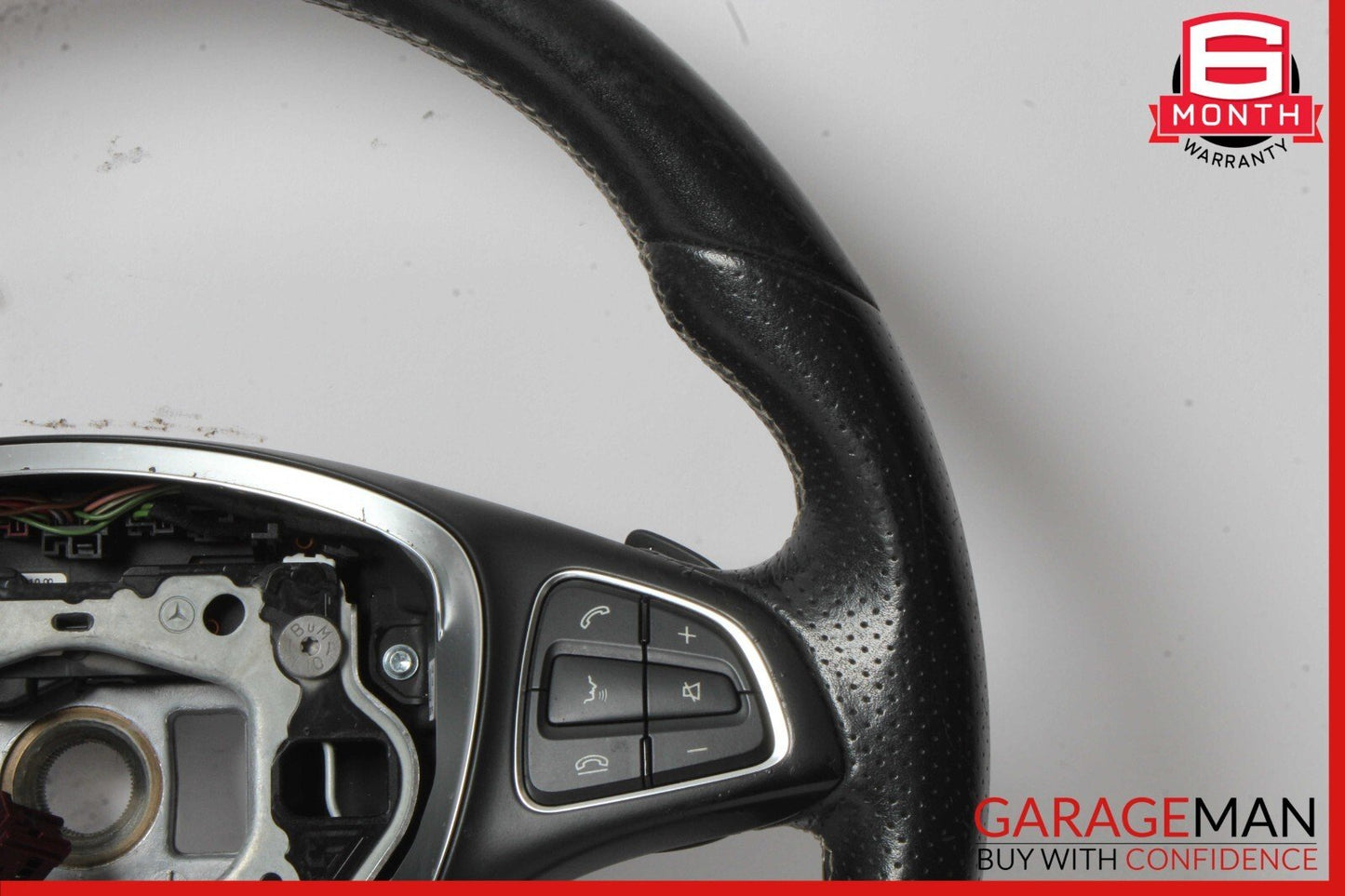 14-20 Mercedes W117 CLA250 GLA250 Steering Wheel w/ Paddle Shifters Black OEM