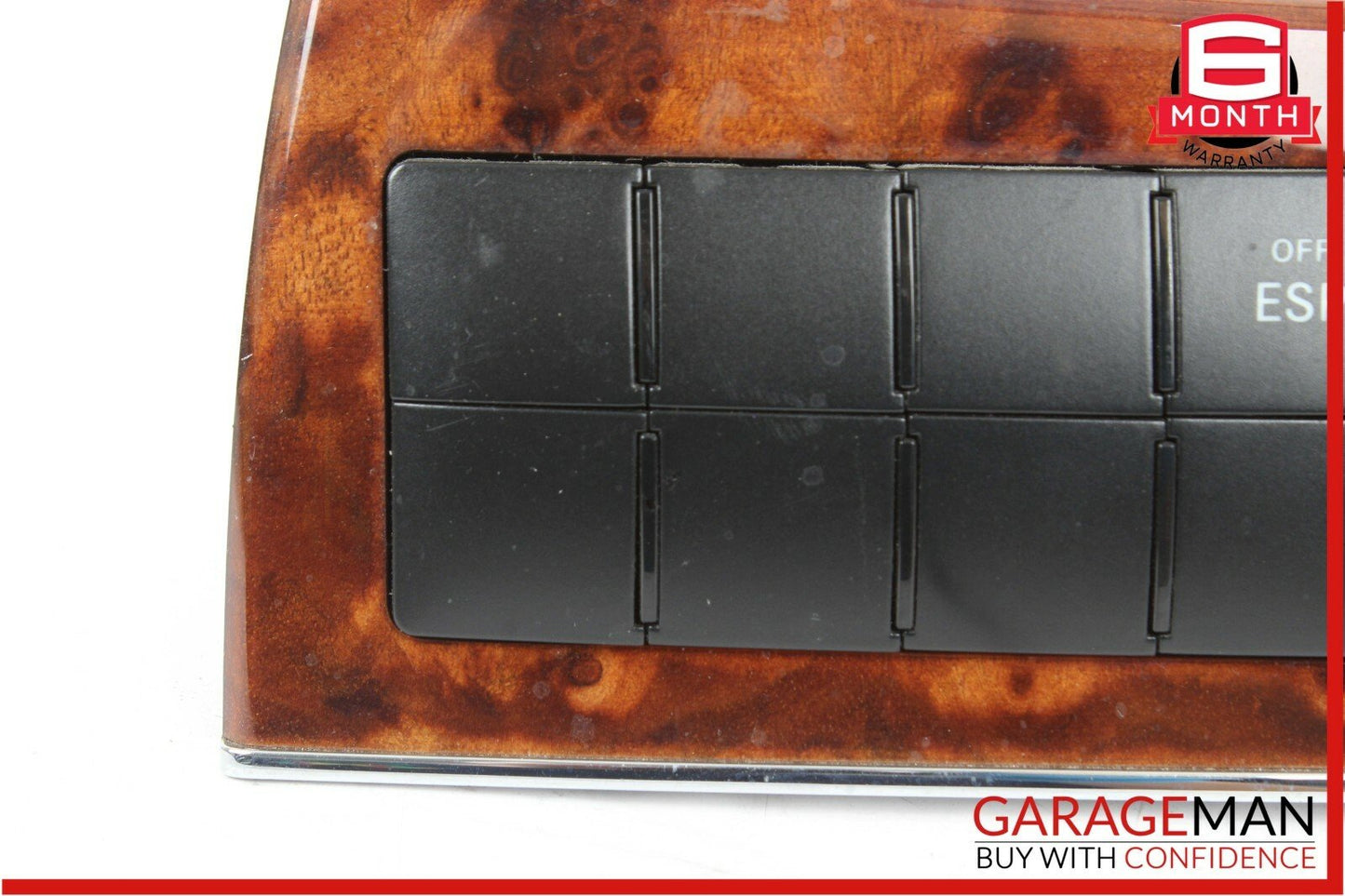 05-09 Mercedes W209 CLK350 Dash Heated Seat ESP Hazard Switch Control Wood OEM