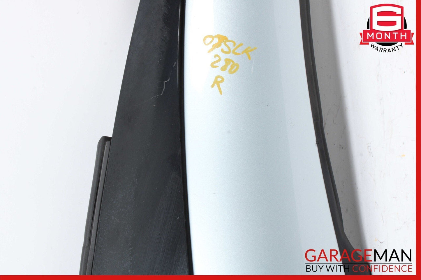 05-11 Mercedes R171 SLK300 Rear Right Side Window Roof C Pillar Panel Silver OEM
