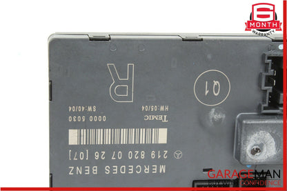 06-11 Mercedes W219 CLS500 CLS55 AMG Front Right Side Door Control Module