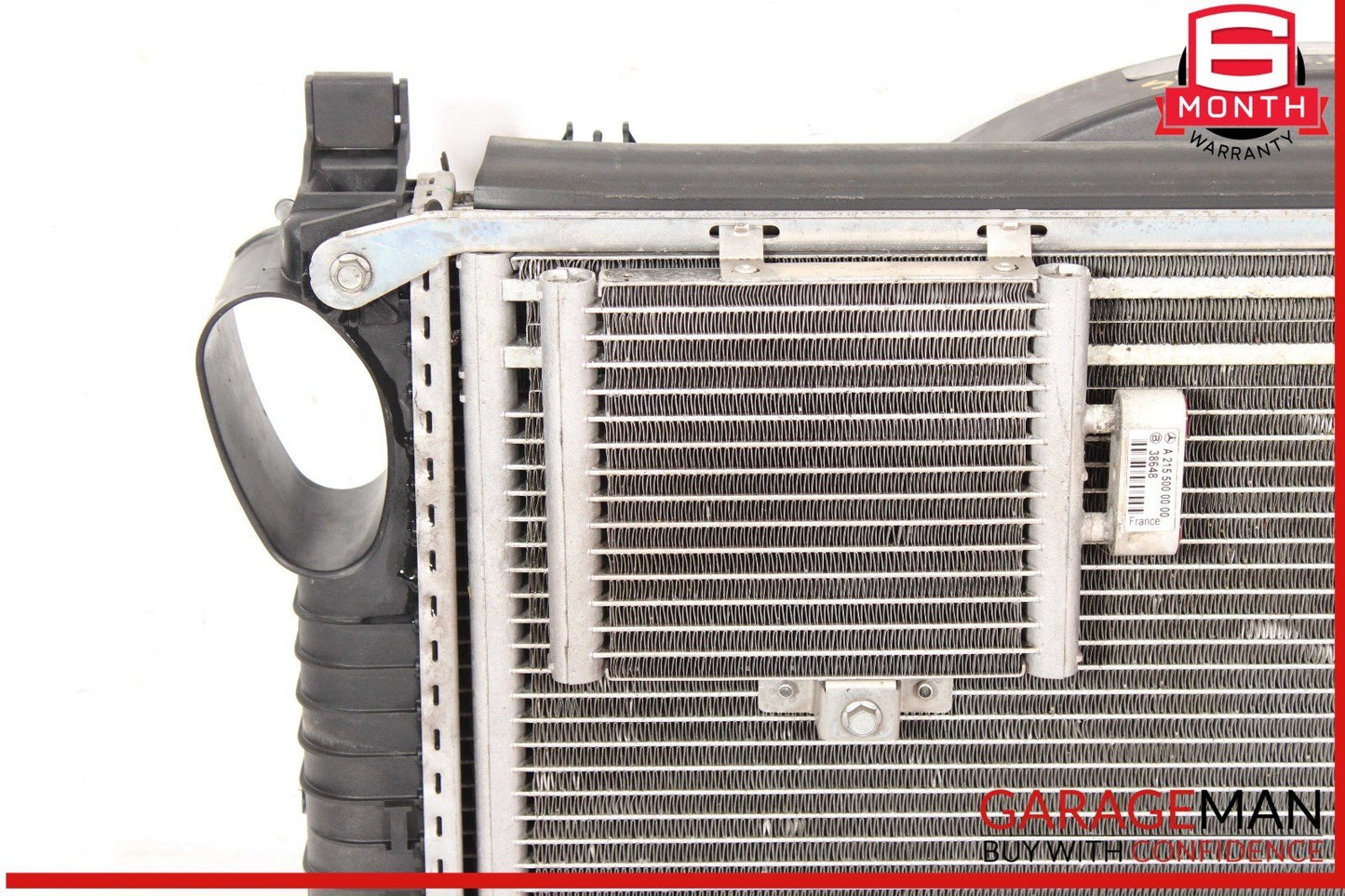 03-06 Mercedes R230 SL500 CLS500 Engine Cooling Radiator A/C Air Condenser Assy
