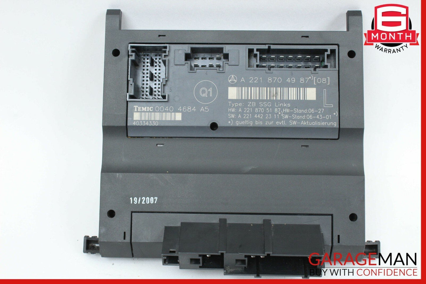 07-13 Mercedes W221 S63 AMG Front Left Driver Under Seat Control Unit OEM