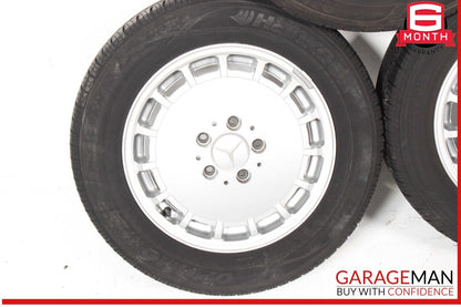 85-93 Mercedes W201 190E 190D Wheel Tire Rim Set of 4 Pc R15 OEM