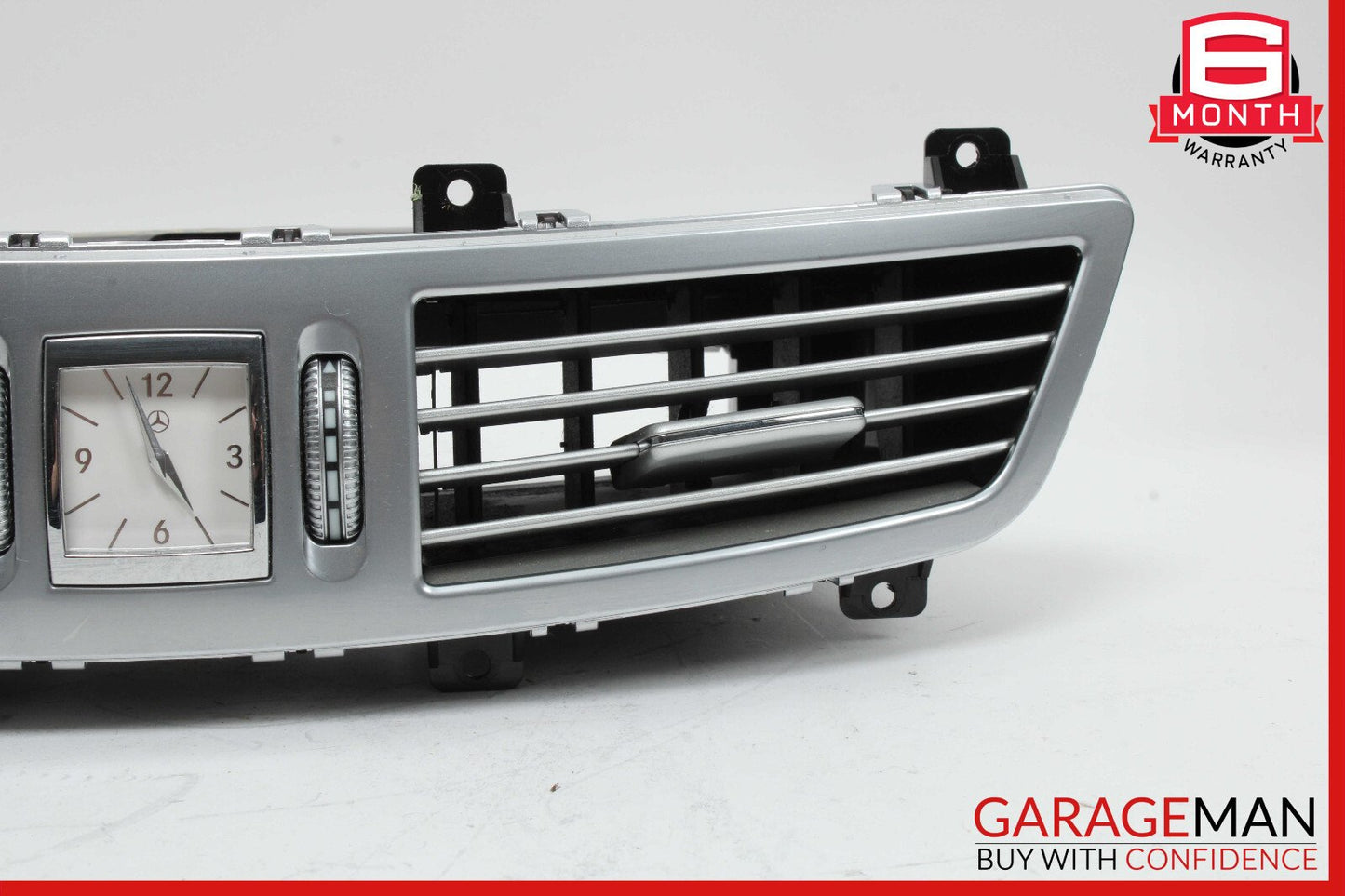 07-13 Mercedes W221 S550 S600 Center Dash AC A/C Air Vent Clock Trim Assembly