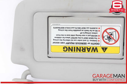 01-07 Mercedes W209 CLK500 Front Right Side Sun Visor Sunvisor Gray 2038170320