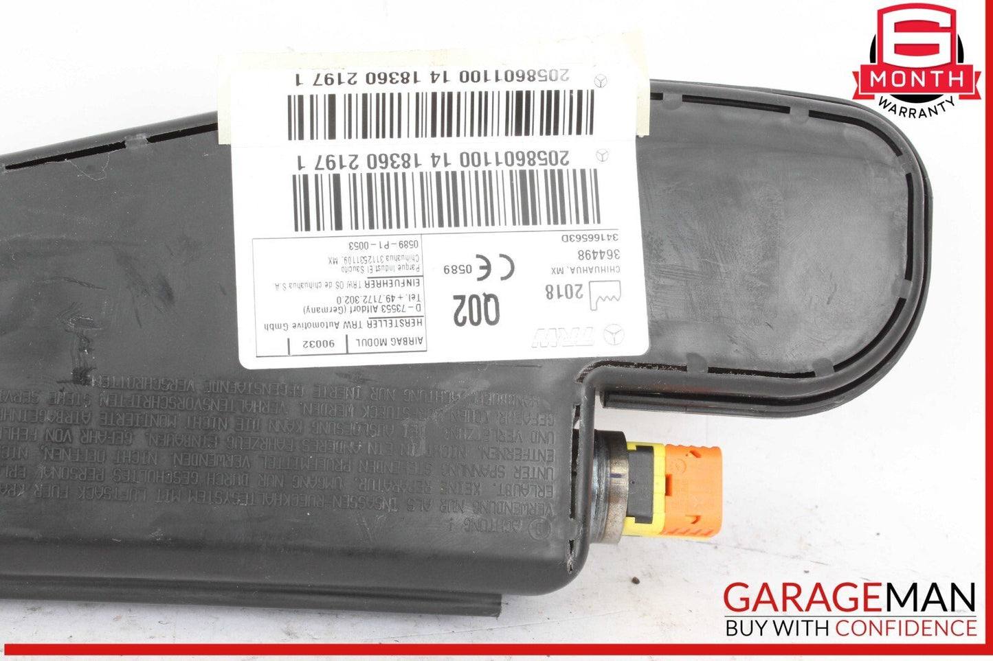 15-20 Mercedes W205 C300 Front Right Passenger Side Seat Air Bag Airbag OEM