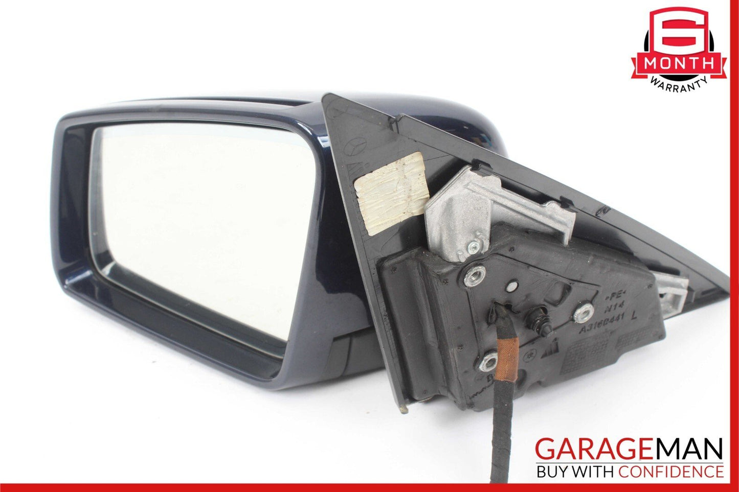 12-14 Mercedes W204 C300 Front Left Side Mirror Door Rear View Glass Blue OEM